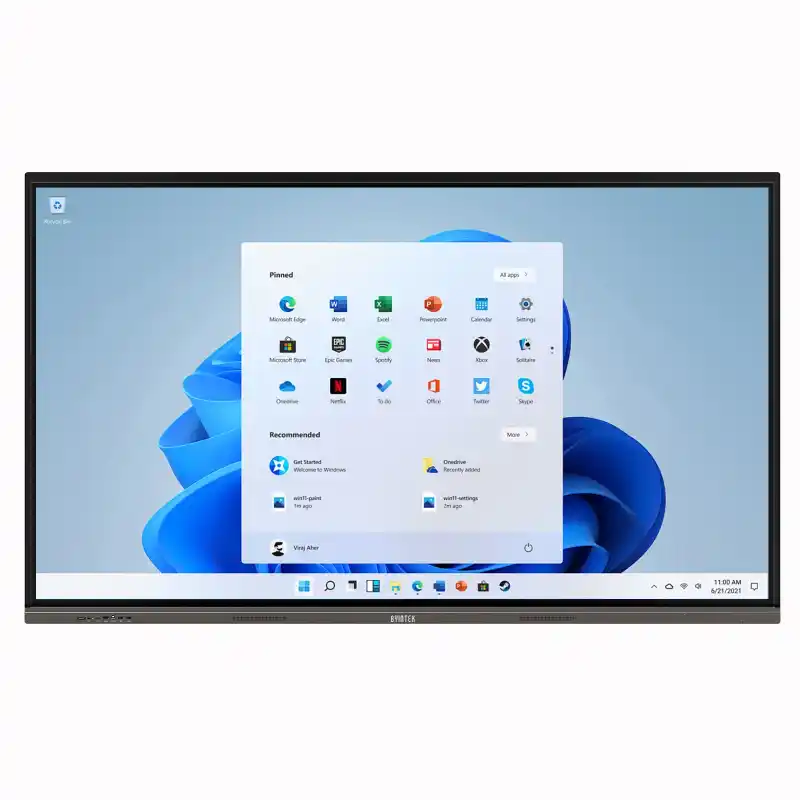 BYINTEK LCD Board Smart 4K 75 Inches Smart Board Education Touch Screen Smart Whiteboard Interactive Board for School/College